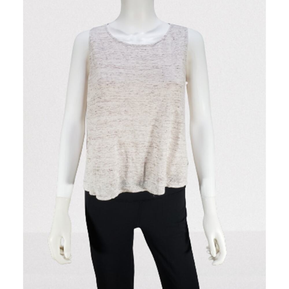 Rachel Ashwell Women's, Beige, Crew neck, Lace back Tank Top,  Size: Medium, New